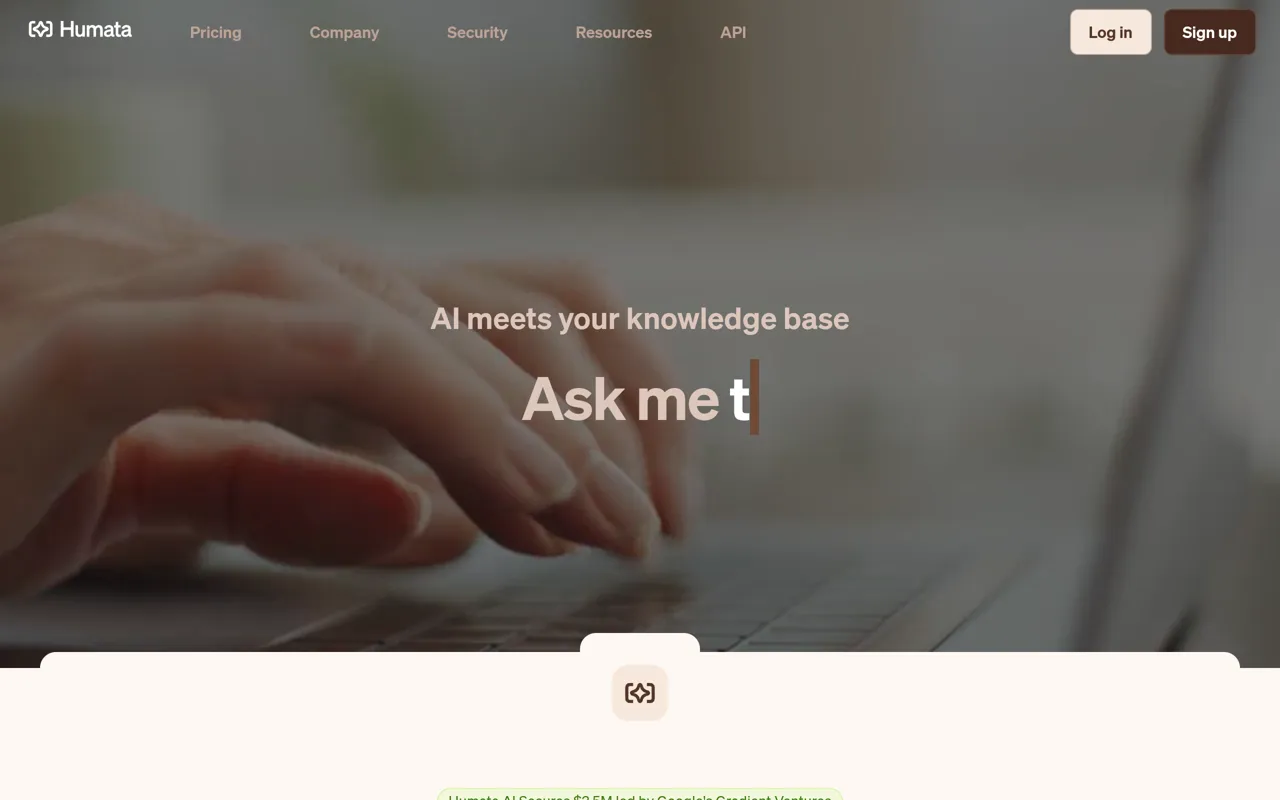 Screenshot of Humata AI