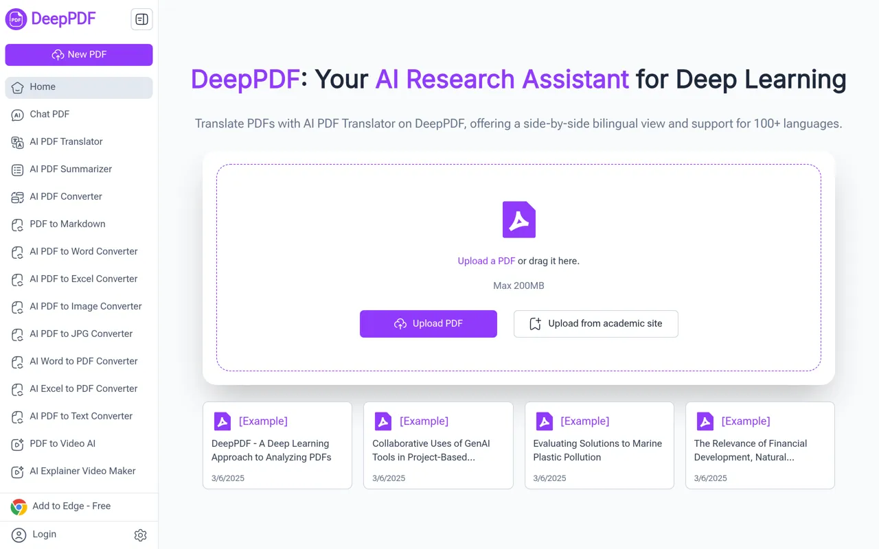 Screenshot of DeepPDF