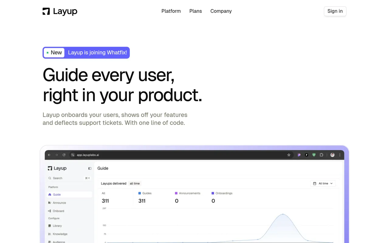 Screenshot of Layup