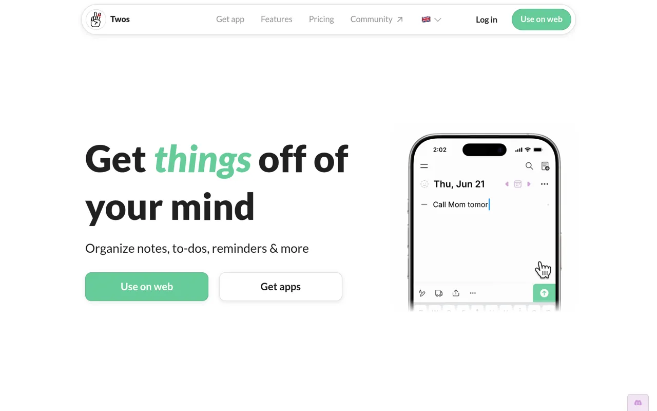 Screenshot of Twos