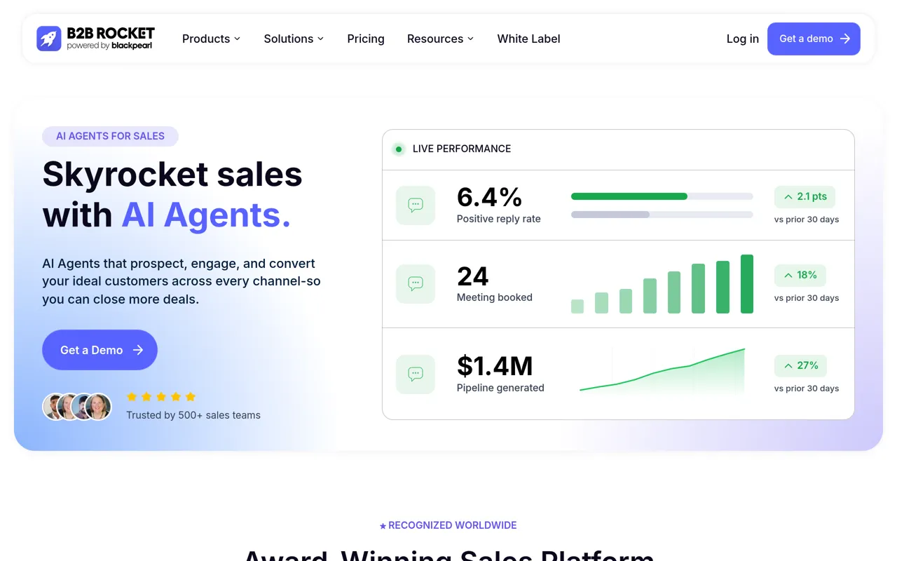 Screenshot of B2B Rocket