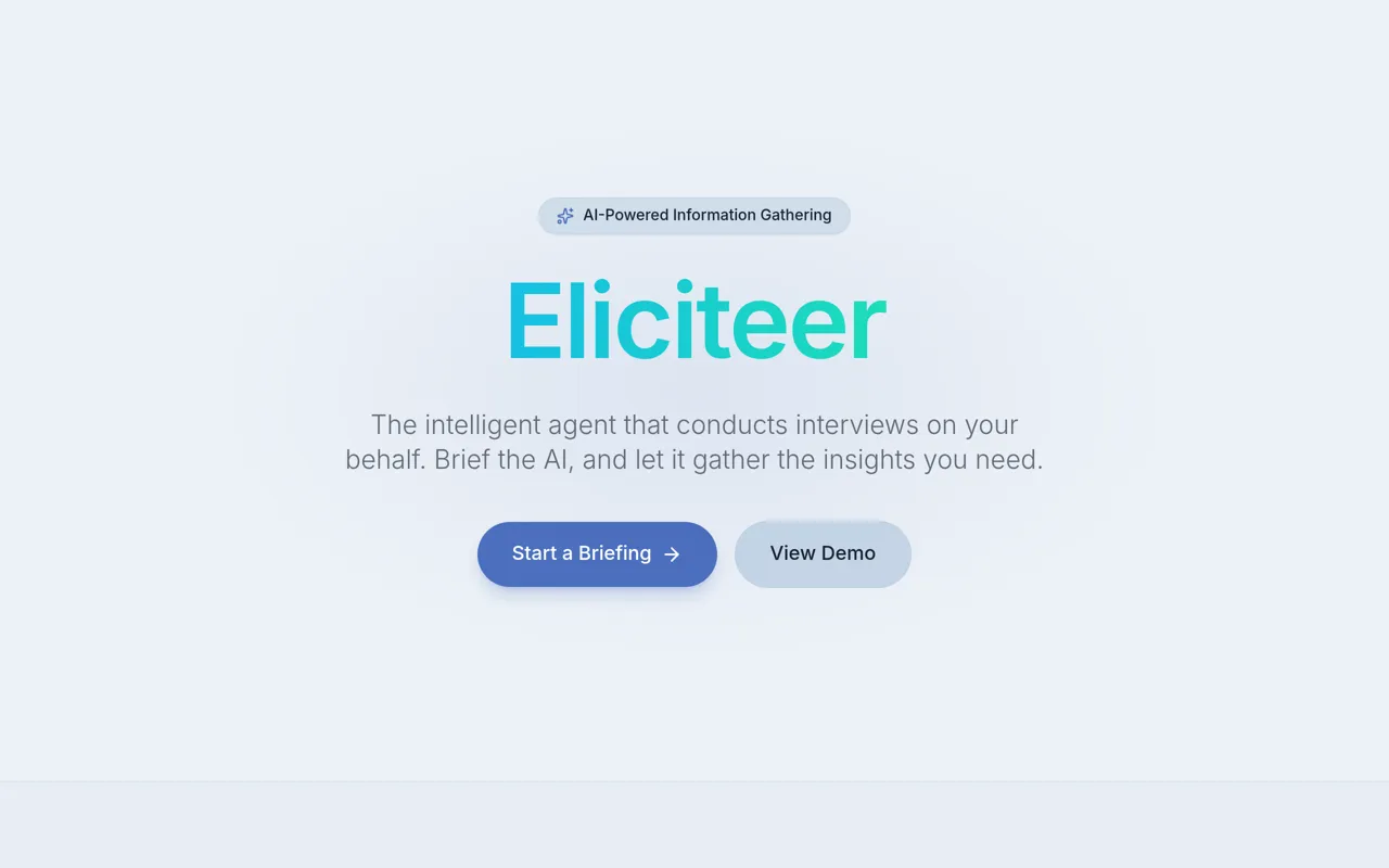 Screenshot of Eliciteer