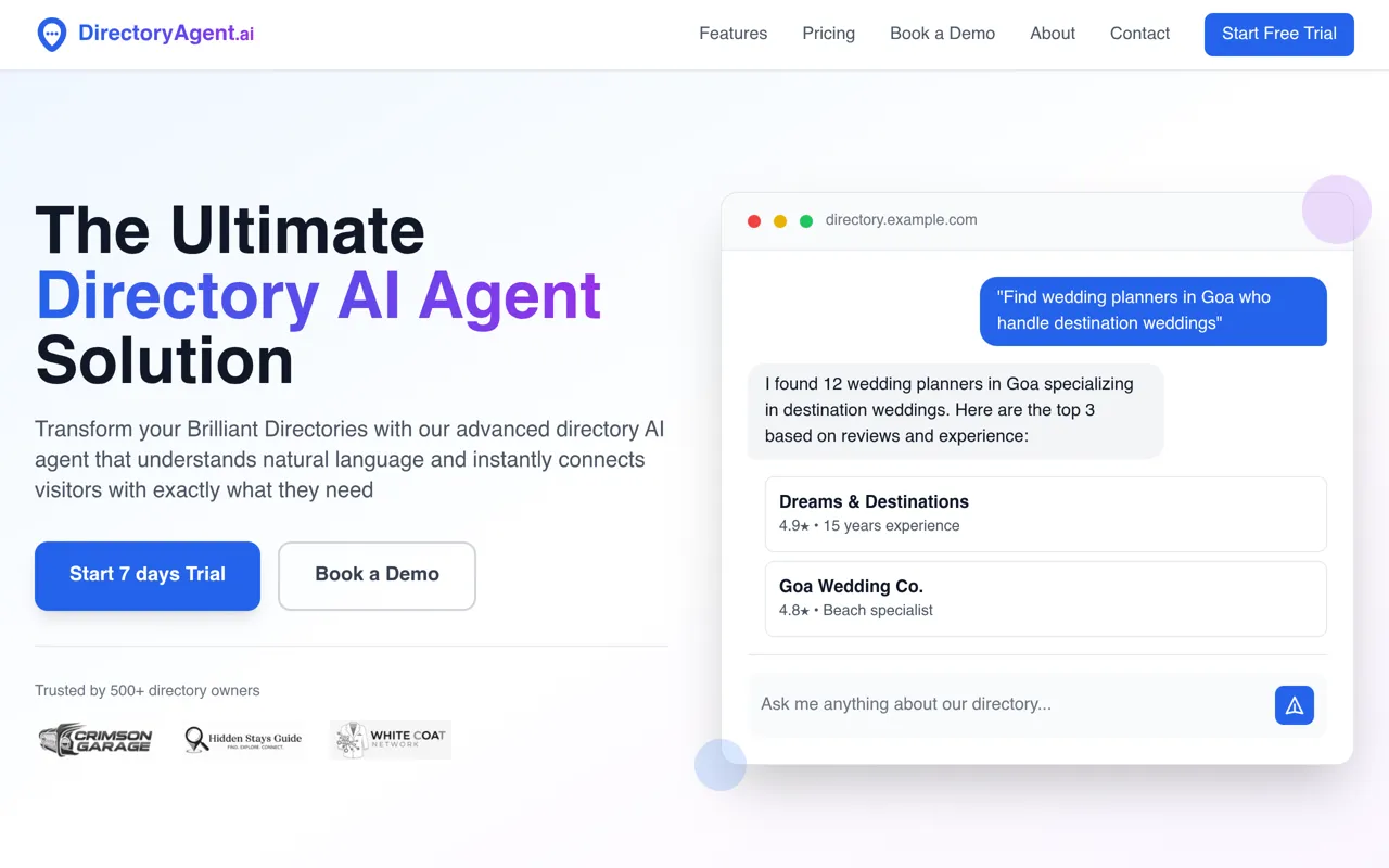 Screenshot of DirectoryAgent.ai