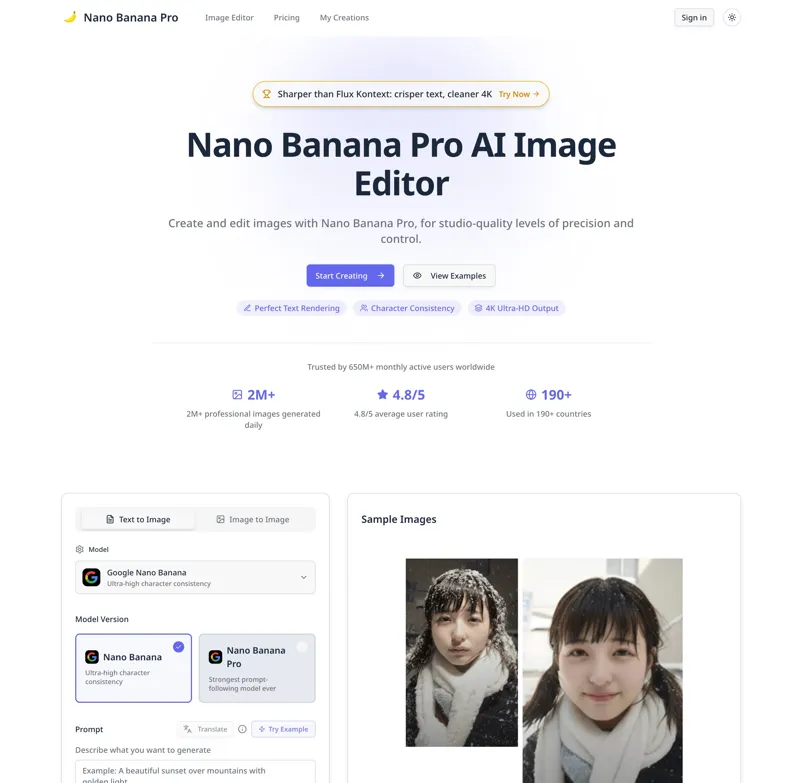 Screenshot of  Nano Banana Pro - AI Image Editor 