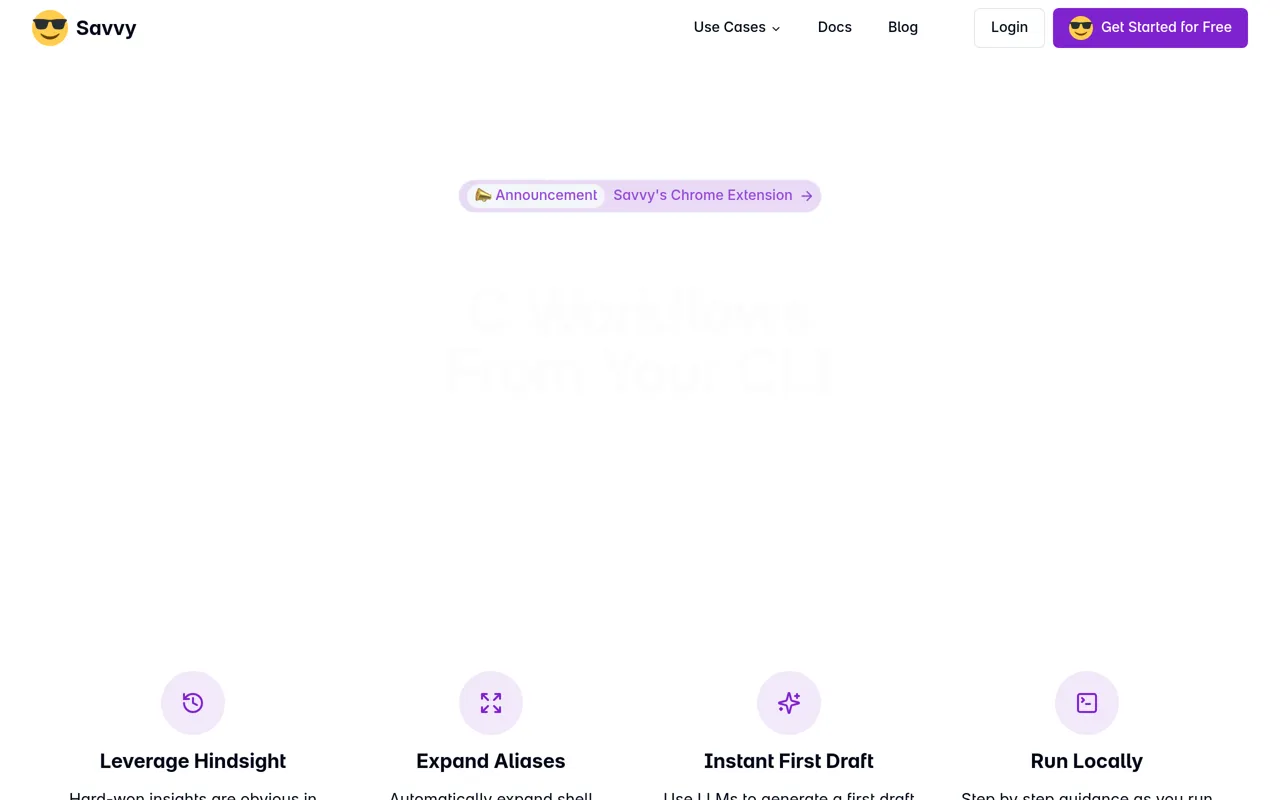 Screenshot of Savvy