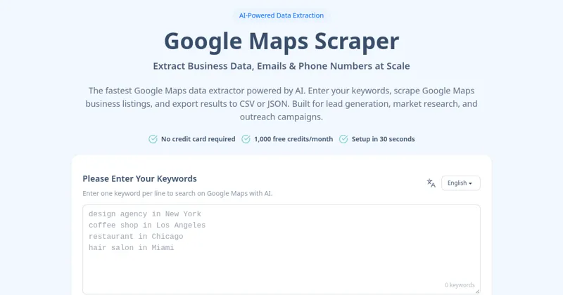 Screenshot of GMapsScraper.AI