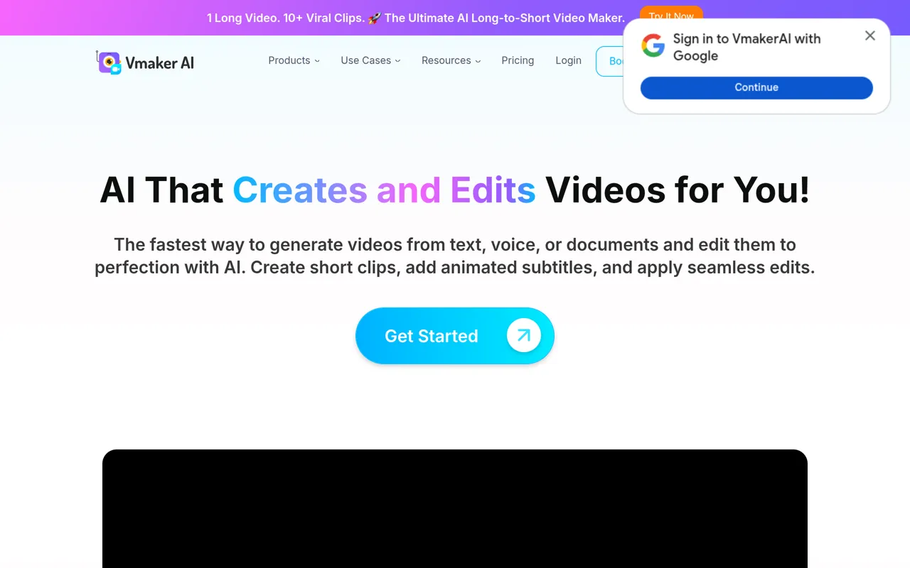 Screenshot of Vmaker AI