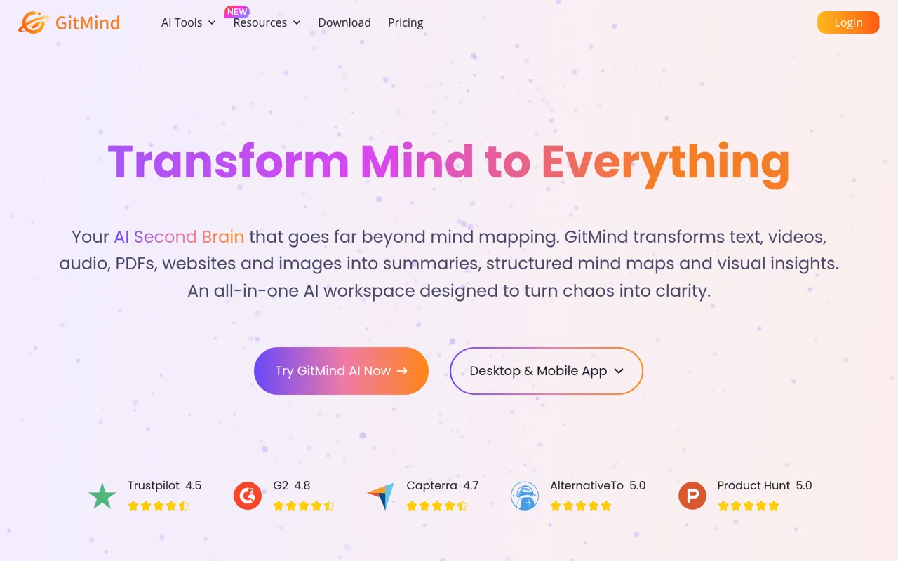 Screenshot of GitMind