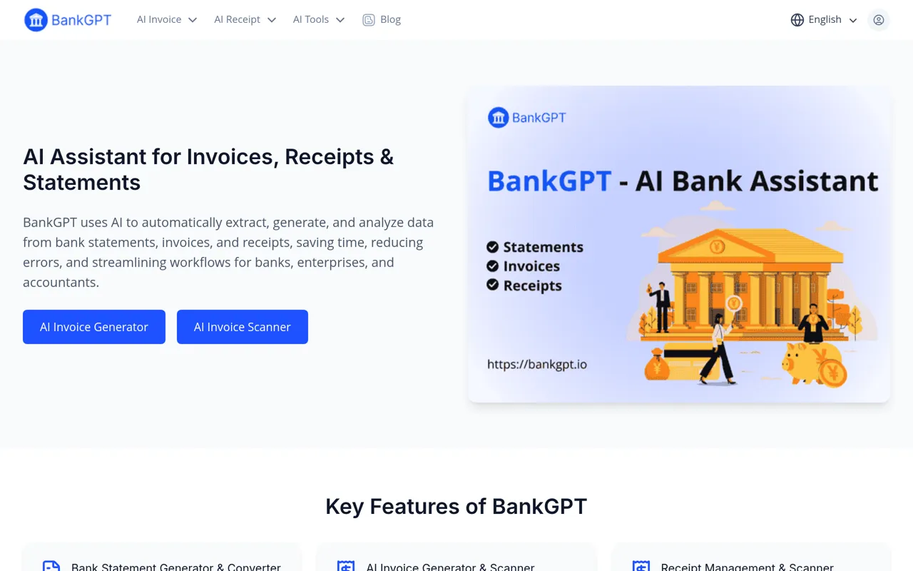 Screenshot of BankGPT