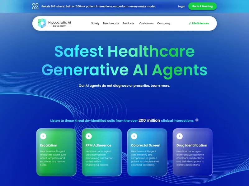 Screenshot of Hippocratic AI