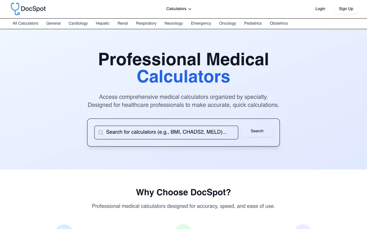 Screenshot of DocSpot