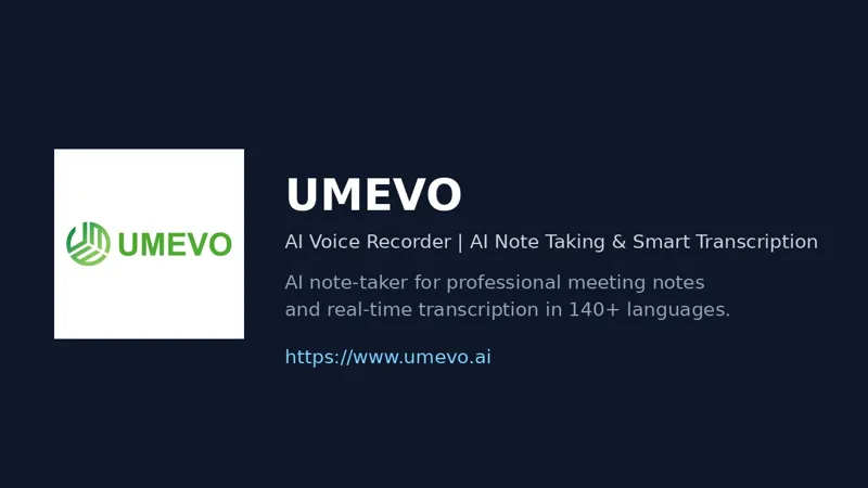 Screenshot of UMEVO AI Voice Recorder
