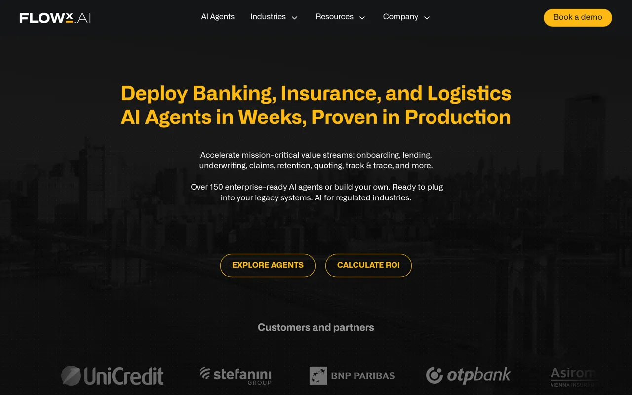 Screenshot of FlowX.AI