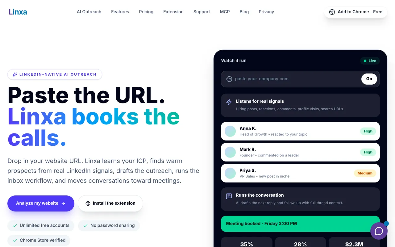 Screenshot of Linxa