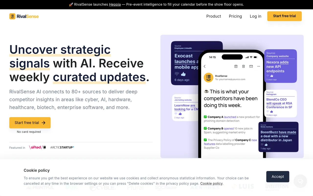 Screenshot of RivalSense