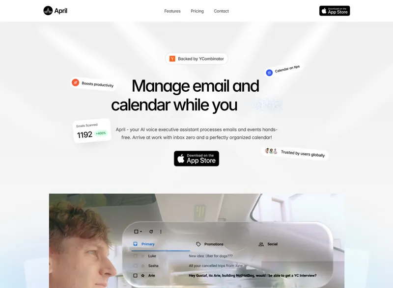 Screenshot of April