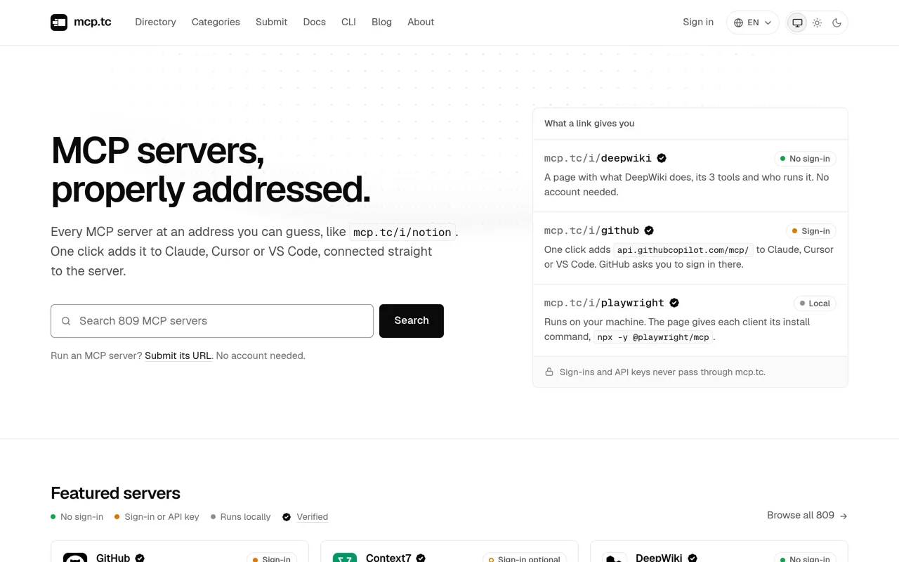 Screenshot of MCP.tc