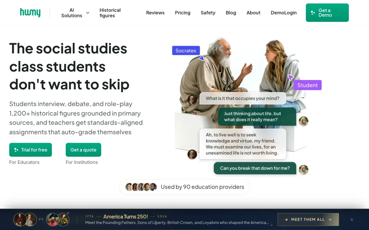 Screenshot of Humy.ai