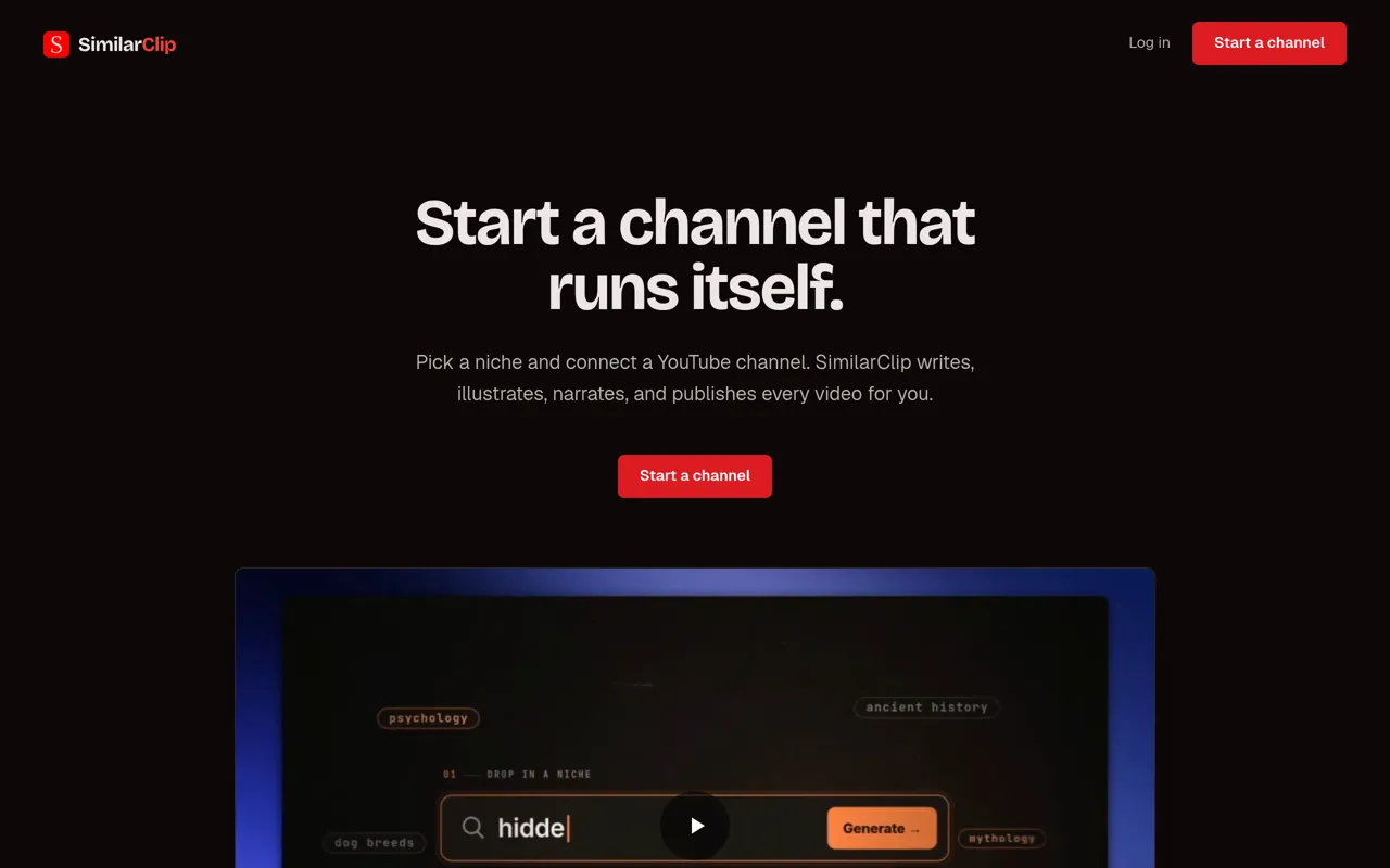 Screenshot of SimilarClip