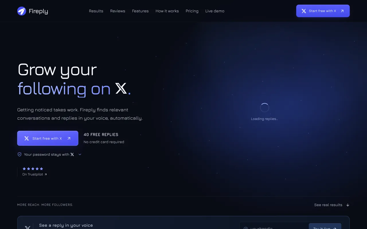 Screenshot of Fireply AI