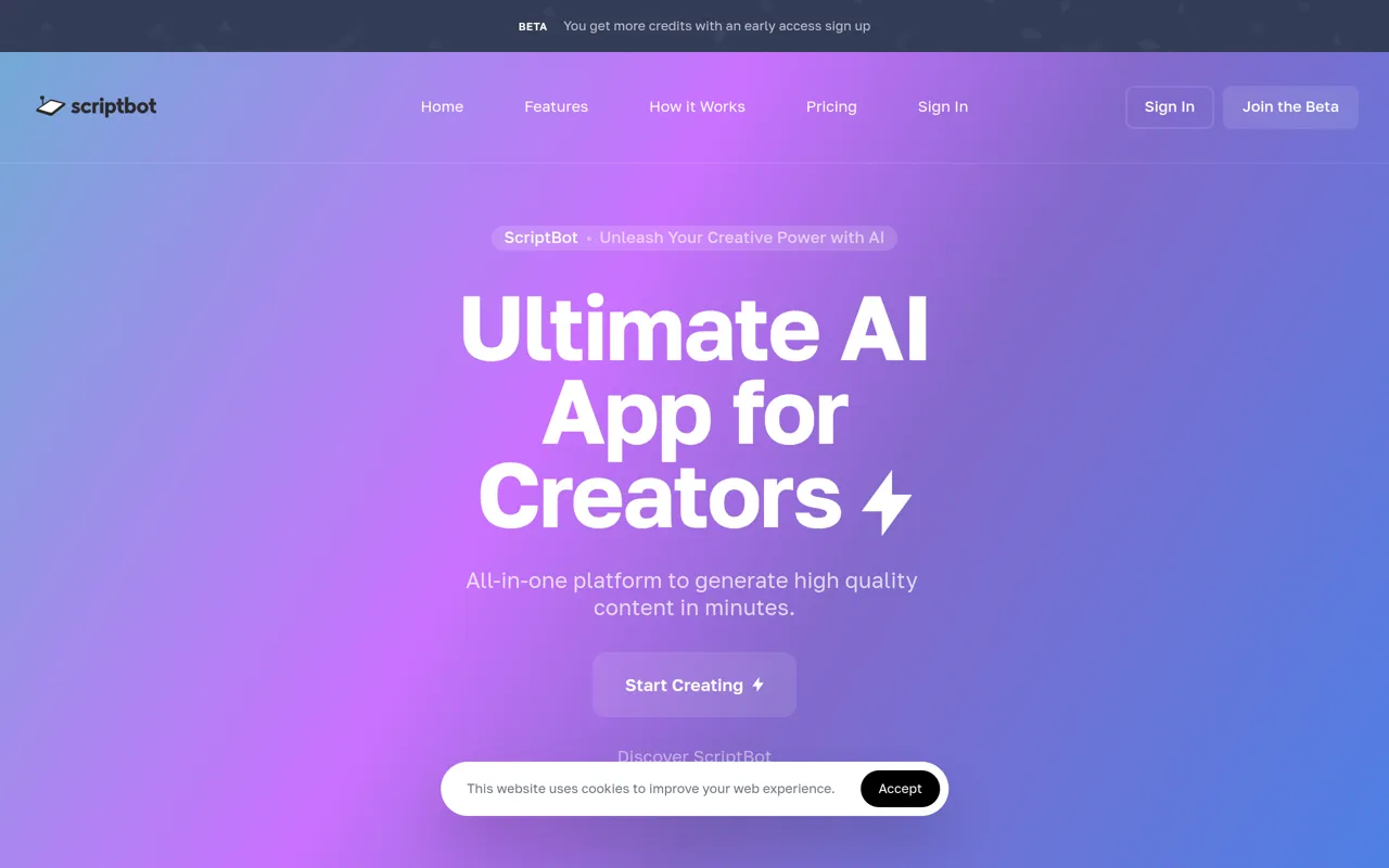 Screenshot of ScriptBot