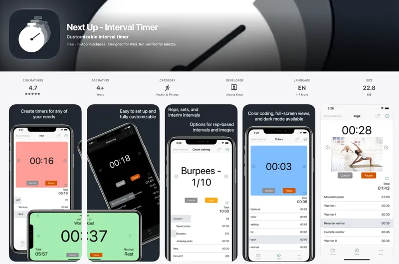 Next Up - Interval Timer screenshot