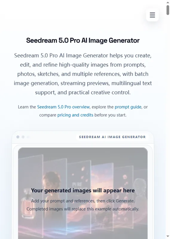 Screenshot of Seedream 5.0 Pro