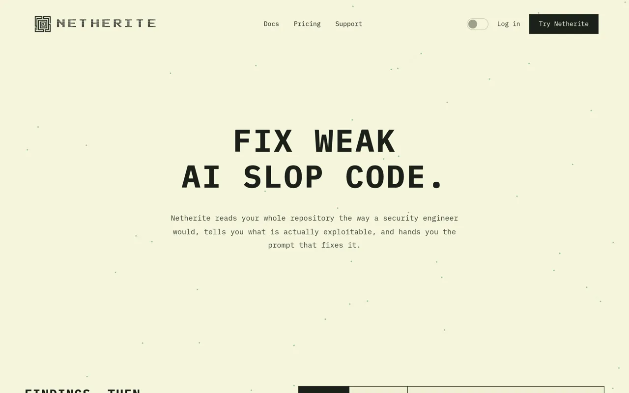 Screenshot of Netherite