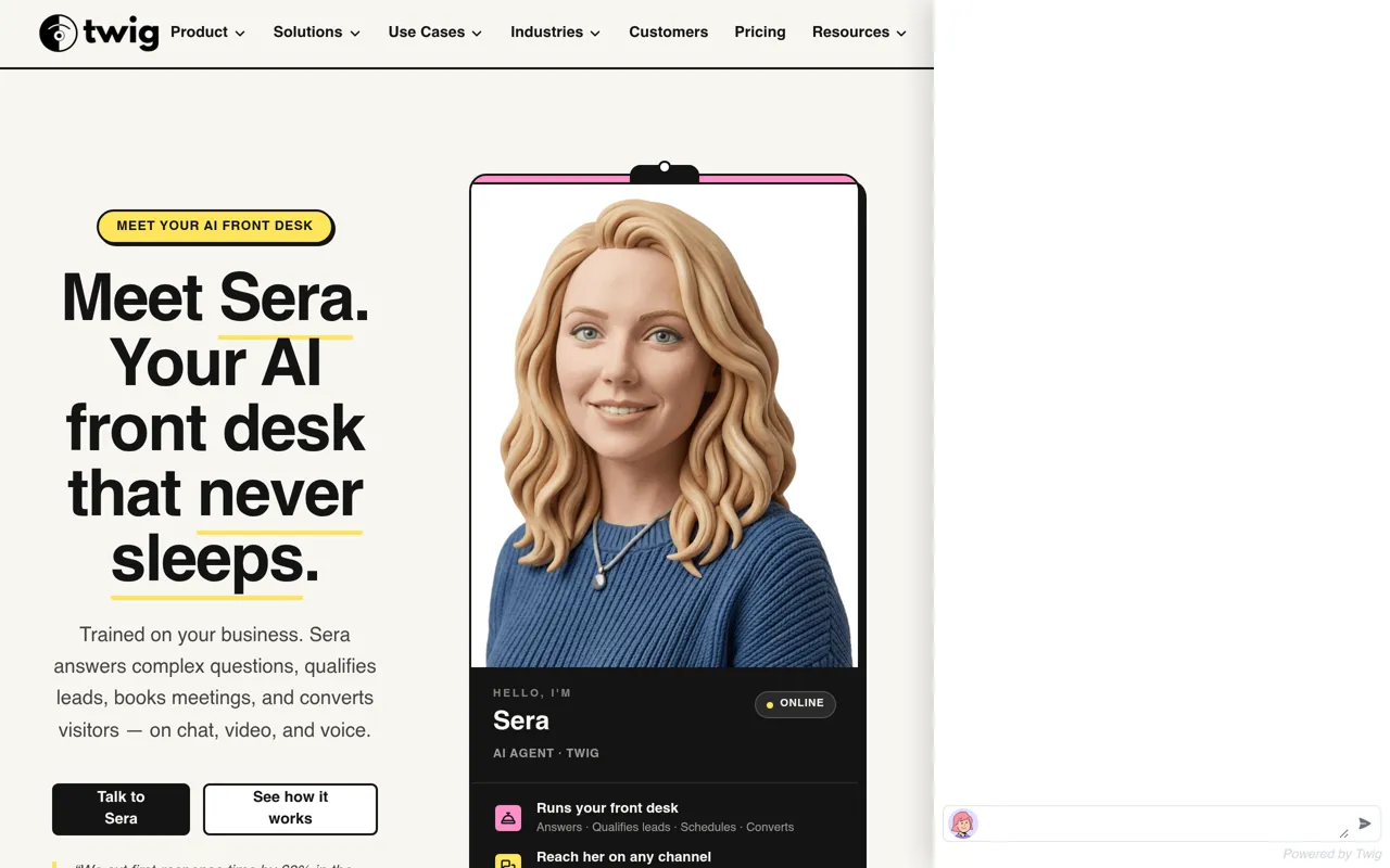 Screenshot of Twig