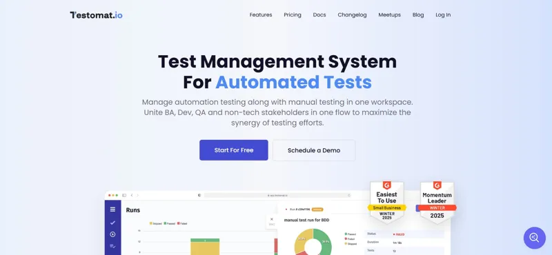 Screenshot of Testomat.io