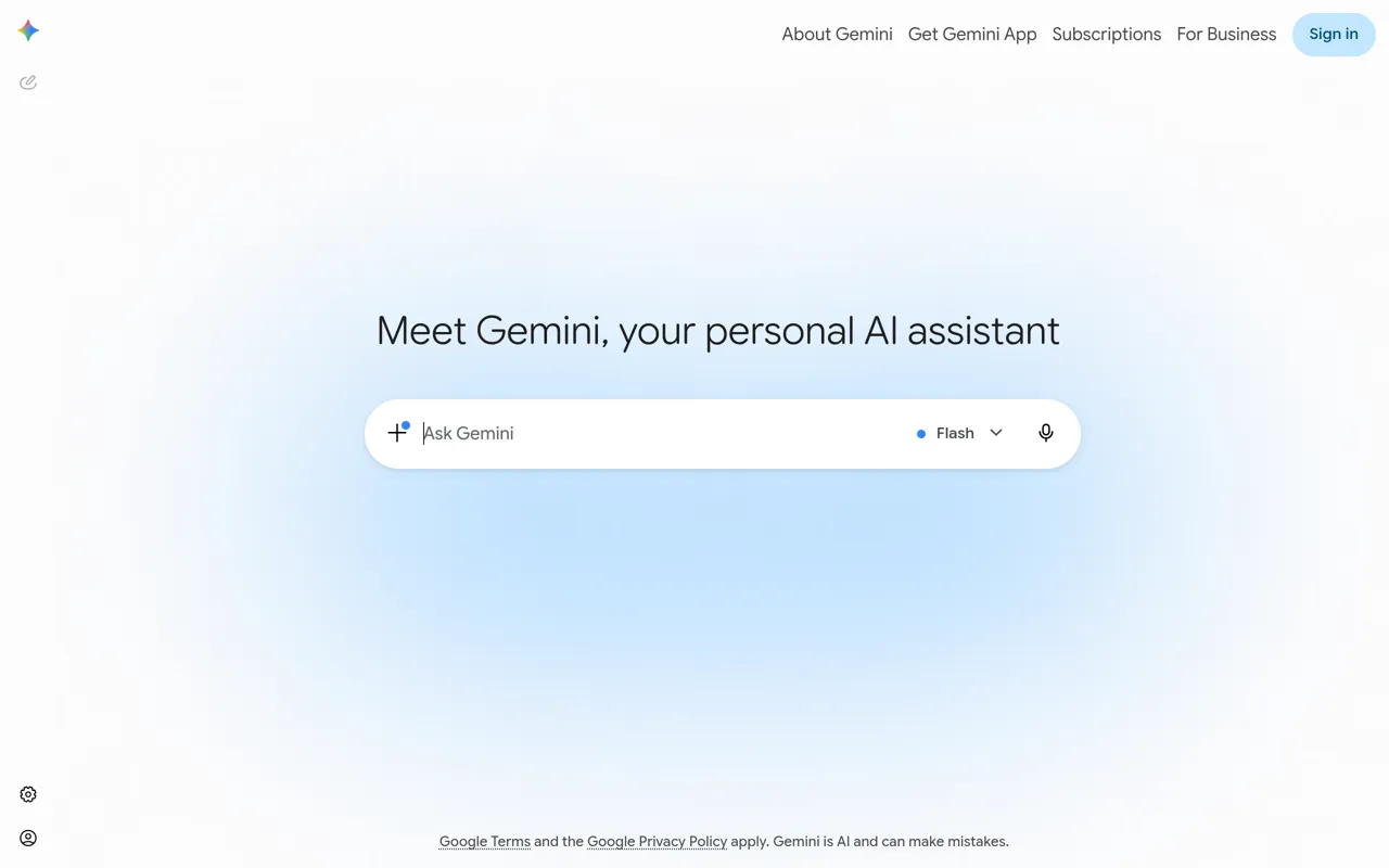 Screenshot of Google Gemini