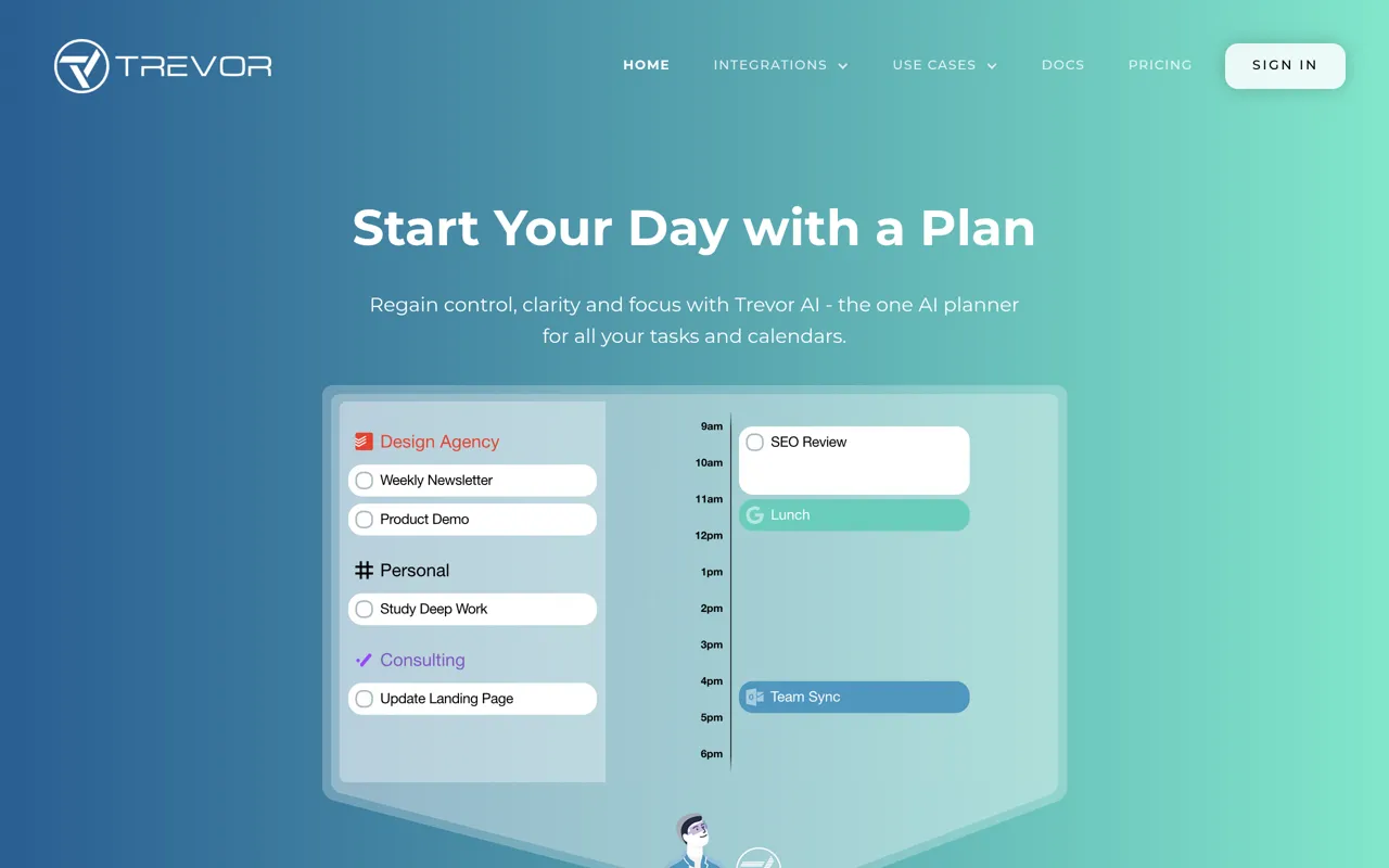 Screenshot of Trevor AI