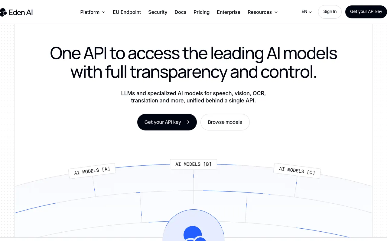 Screenshot of Eden AI