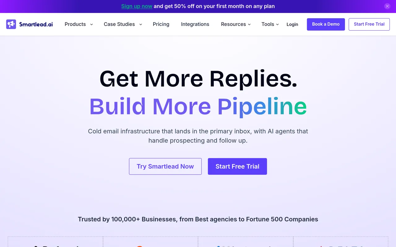 Screenshot of Smartlead