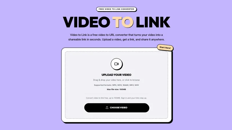 Screenshot of Video to Link