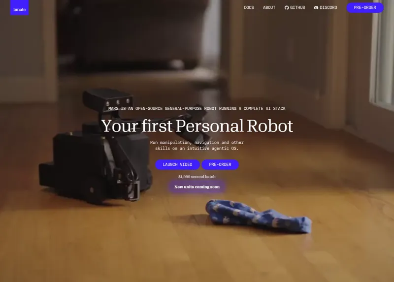 Screenshot of Innate MARS Personal Robot