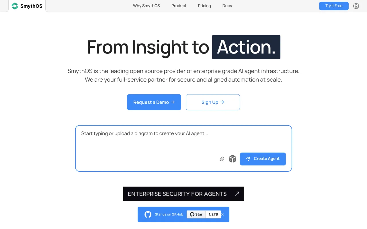 Screenshot of SmythOS