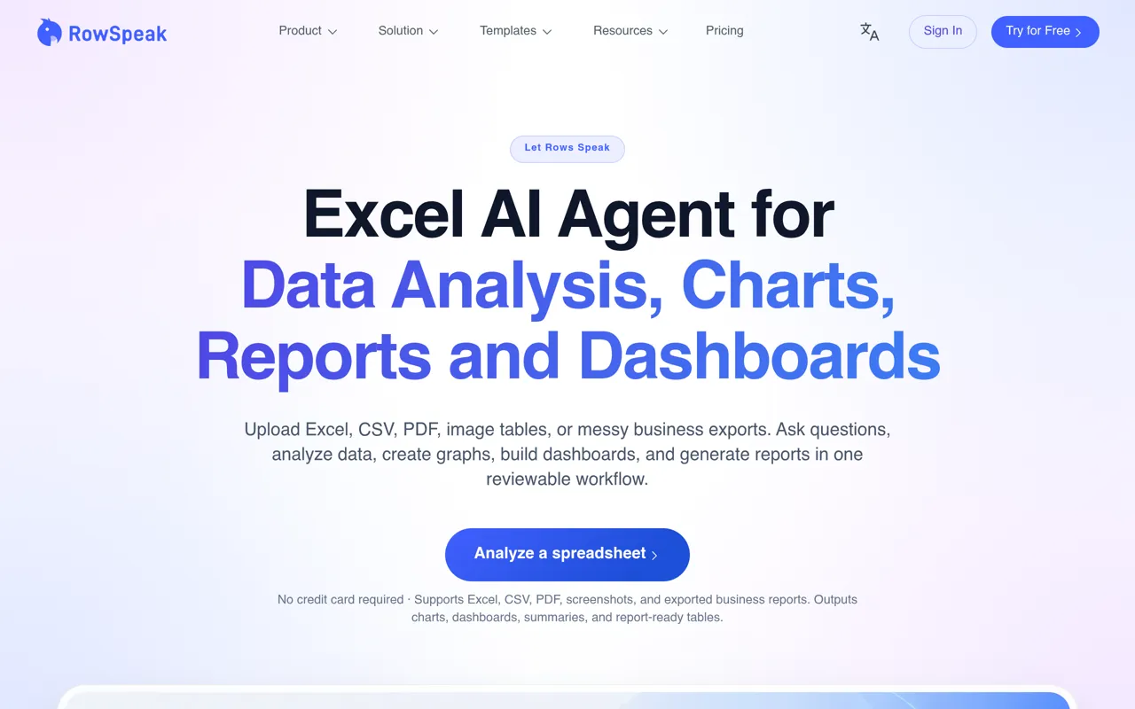 Screenshot of RowSpeak