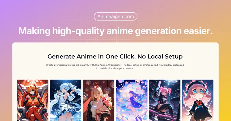 Screenshot of Anime AI Generator