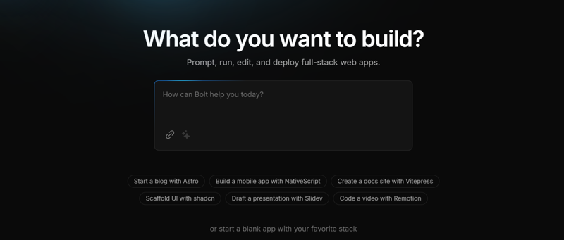 Screenshot of  Bolt AI