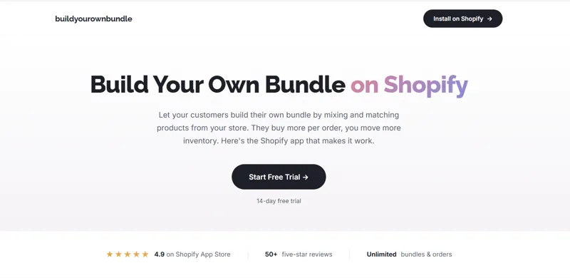 Screenshot of Bundly
