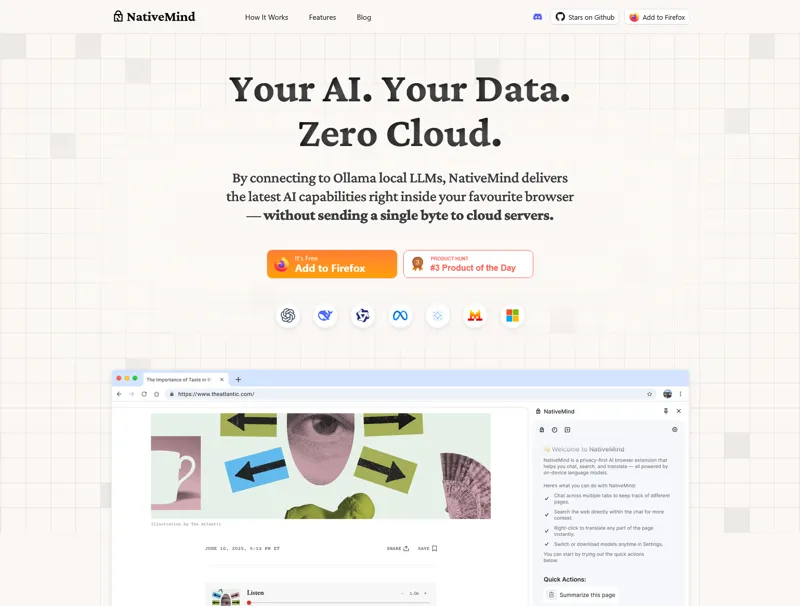 Screenshot of NativeMind