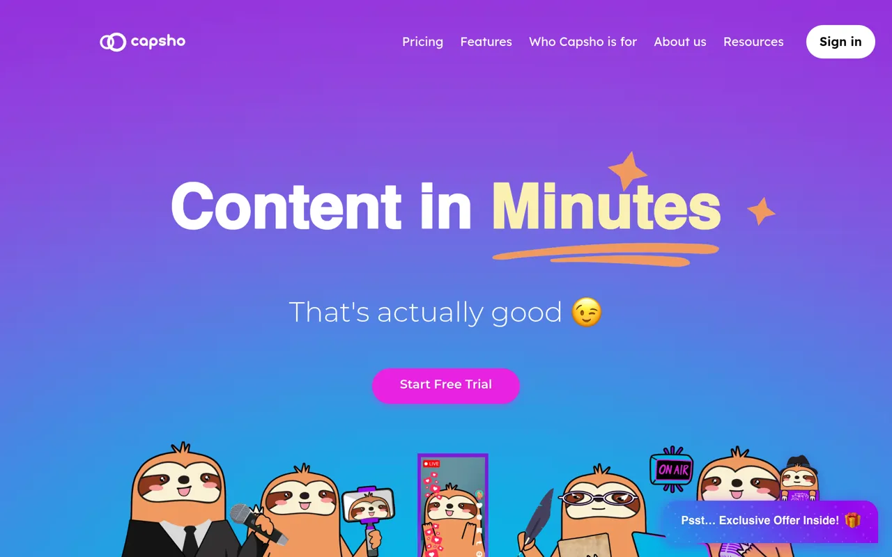 Screenshot of Capsho NextGen