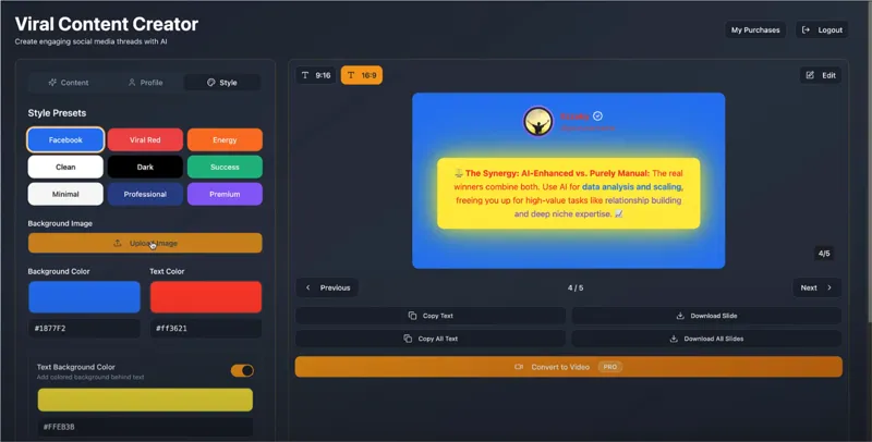 Screenshot of Thredify