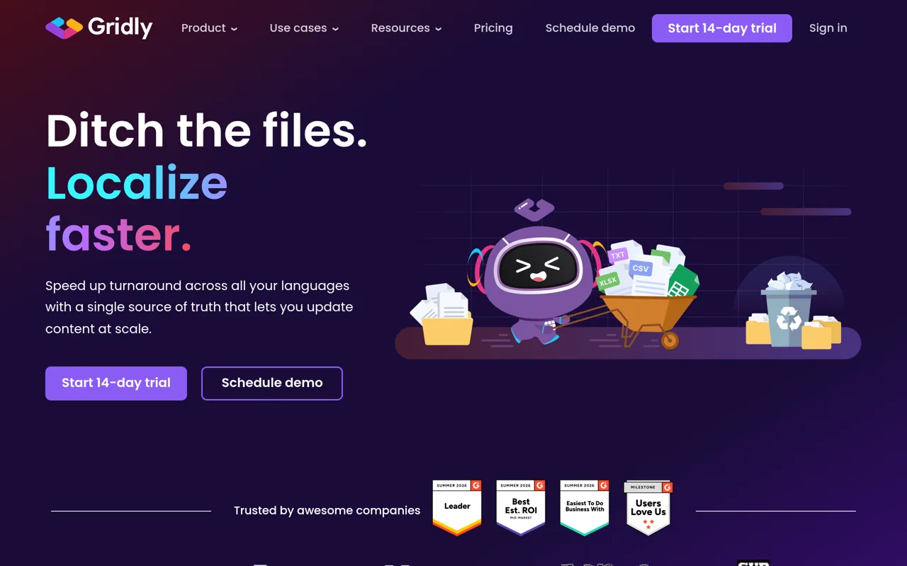 Screenshot of Gridly