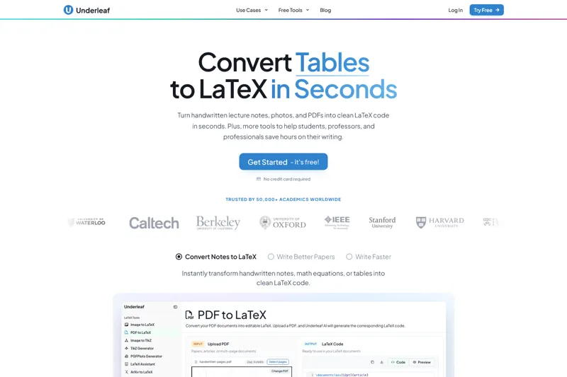 Screenshot of Underleaf
