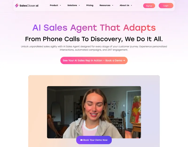 Screenshot of SalesCloser.ai