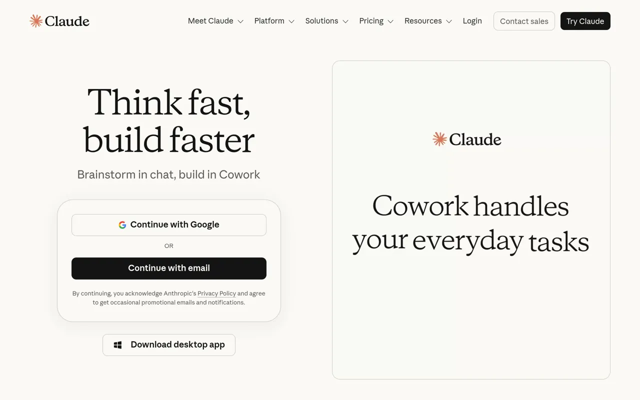 Screenshot of Claude