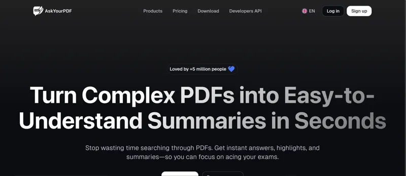 Screenshot of AskYourPDF