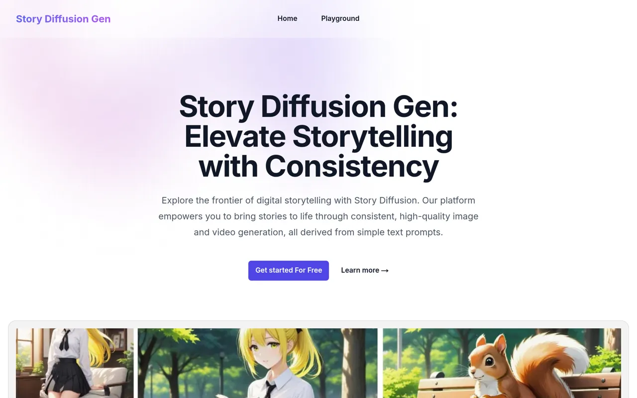 Screenshot of Story Diffusion Gen